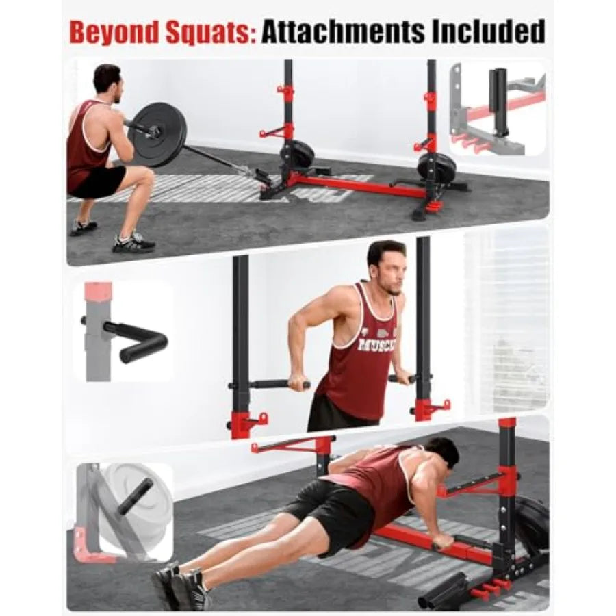 Smith Machine Squat Rack Combo Multi-Functional Power Racks