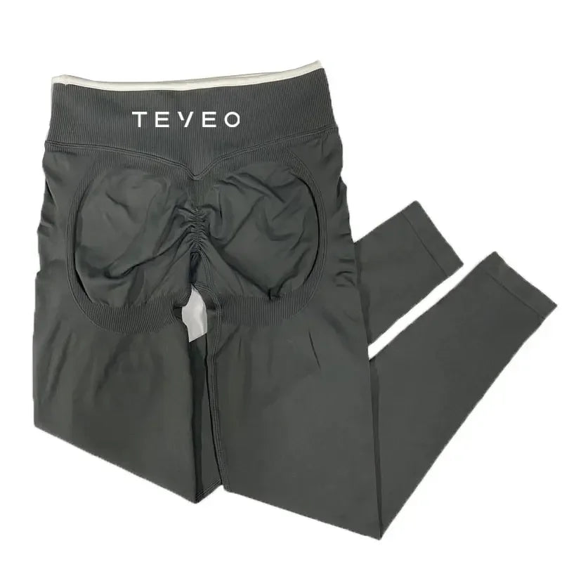 TEVEO Women's Sports Yoga Shorts Bra Set leggings