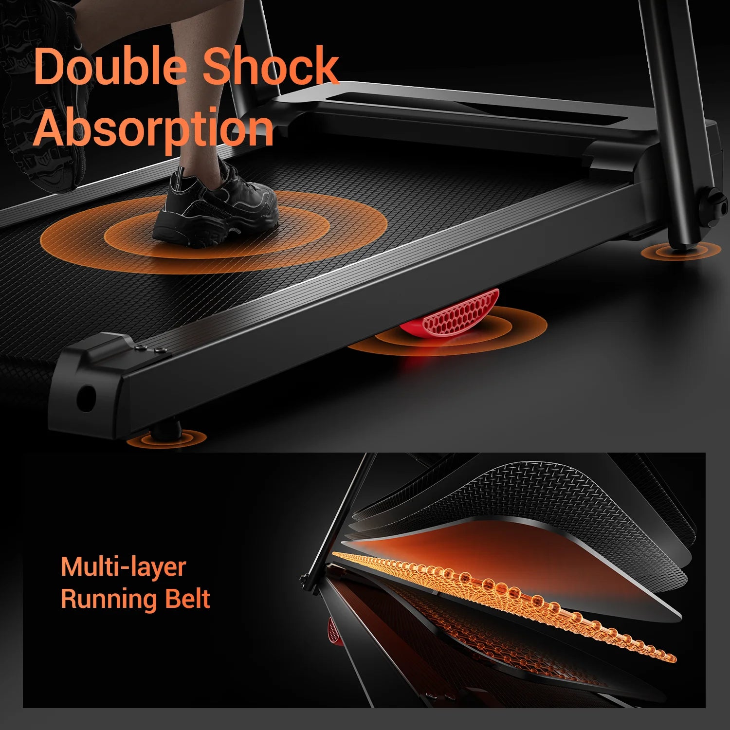 3.0HP Brushless Foldable Home Treadmill | 300LB Capacity