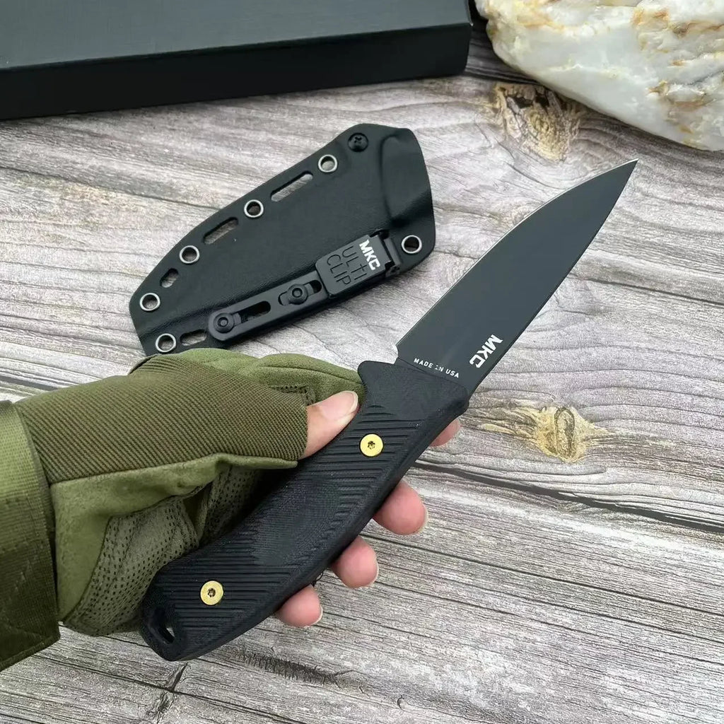 MKC TF24 Tactical Outdoor Camping Straight Knife with High Hardness 8Cr13Mov Blade
