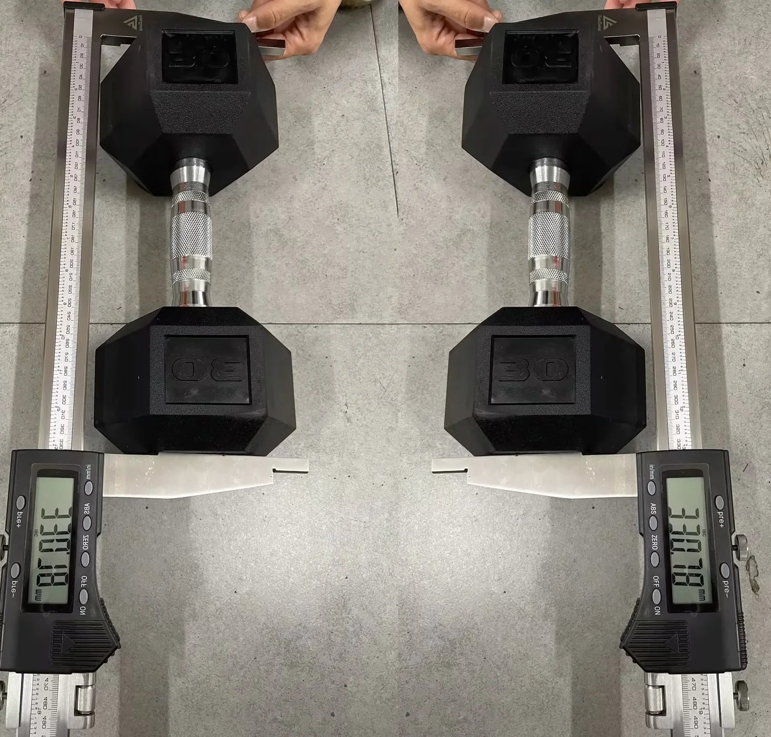 Rubber Hex Dumbbell Hand Weight, 30-75LB Dumbbells