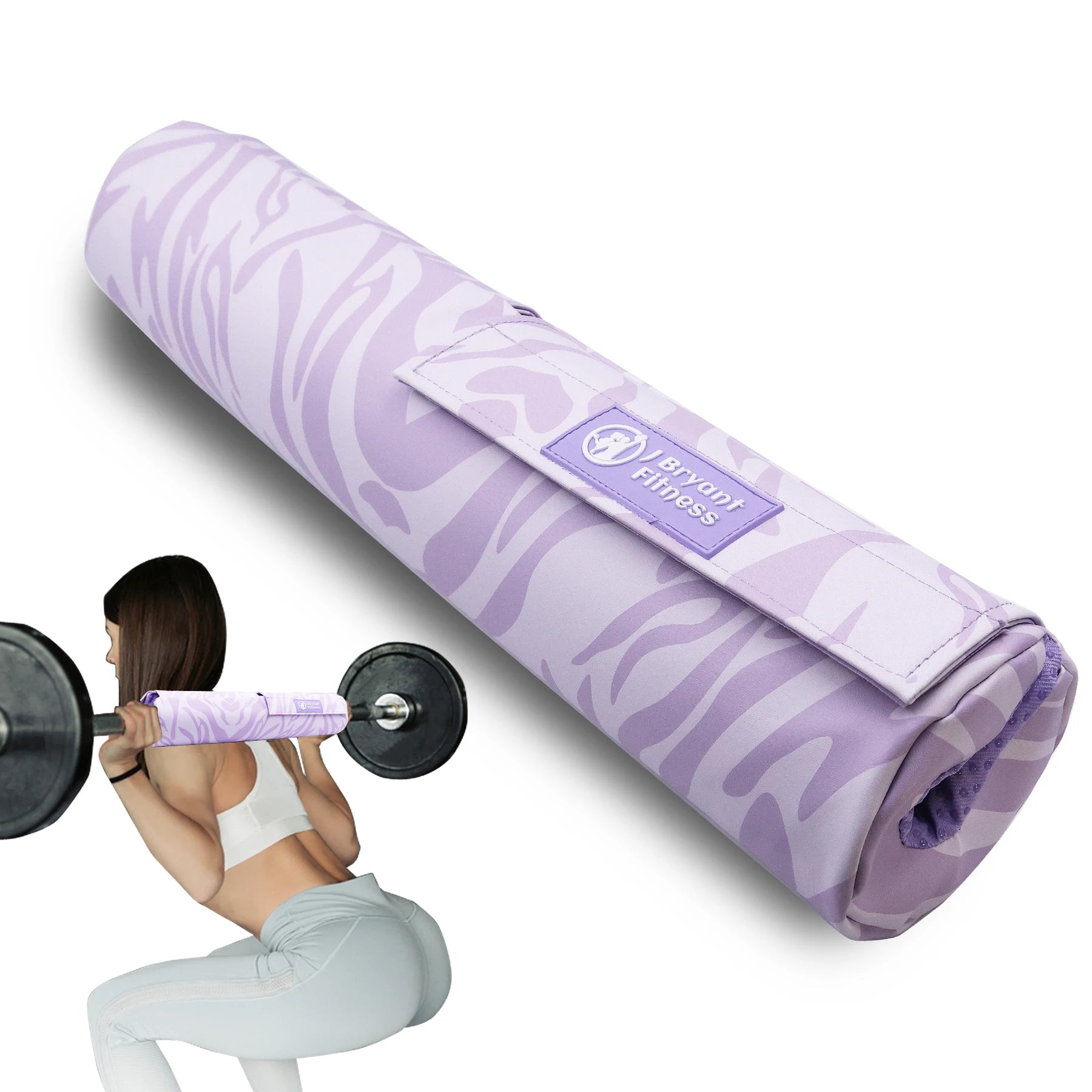 Cow Print Barbell Squat Pad Thick Foam PU Leather Padding for Neck Shoulder