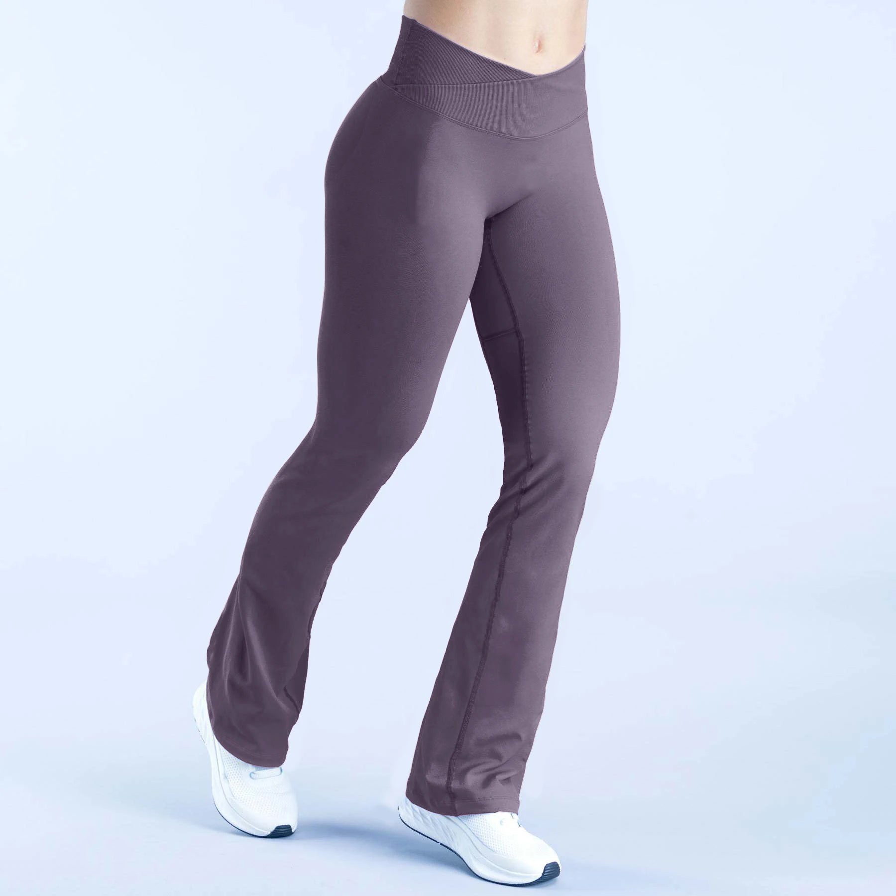 Yoga flared pants Waist cross Seamless Leggings