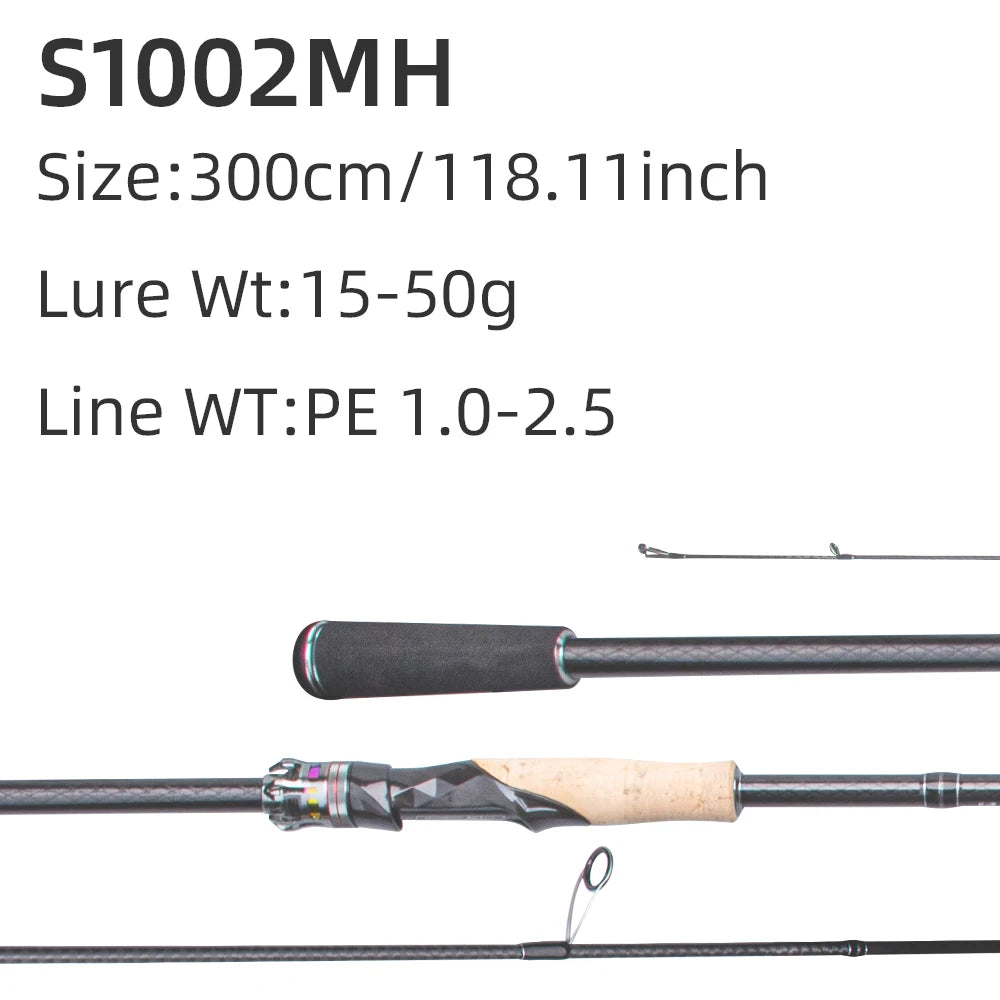 FISHINGFANS RANCY2.0 30+40T High Carbon Fiber M MH Fishing Rod