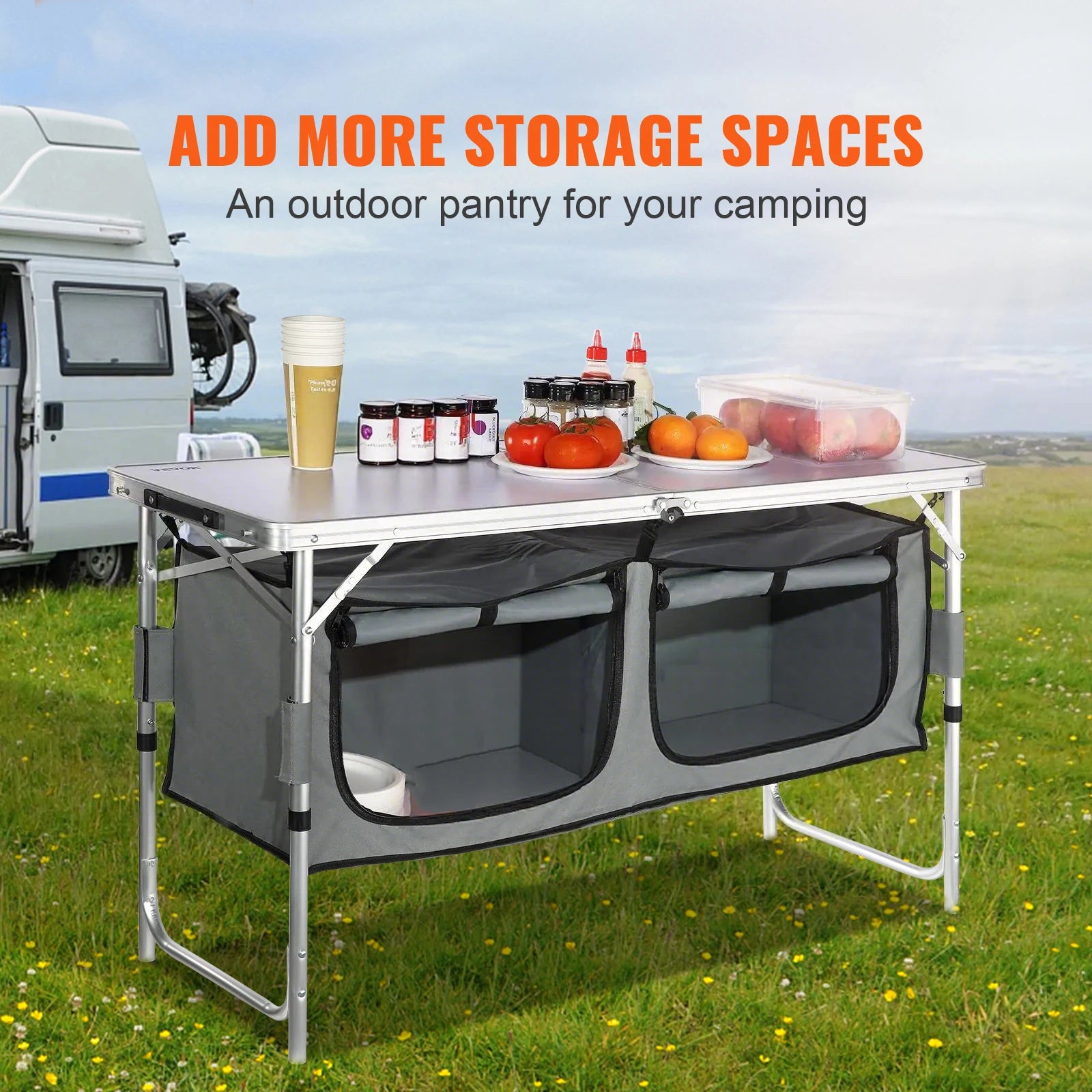 Camping Kitchen Table Quick set-up Folding Table