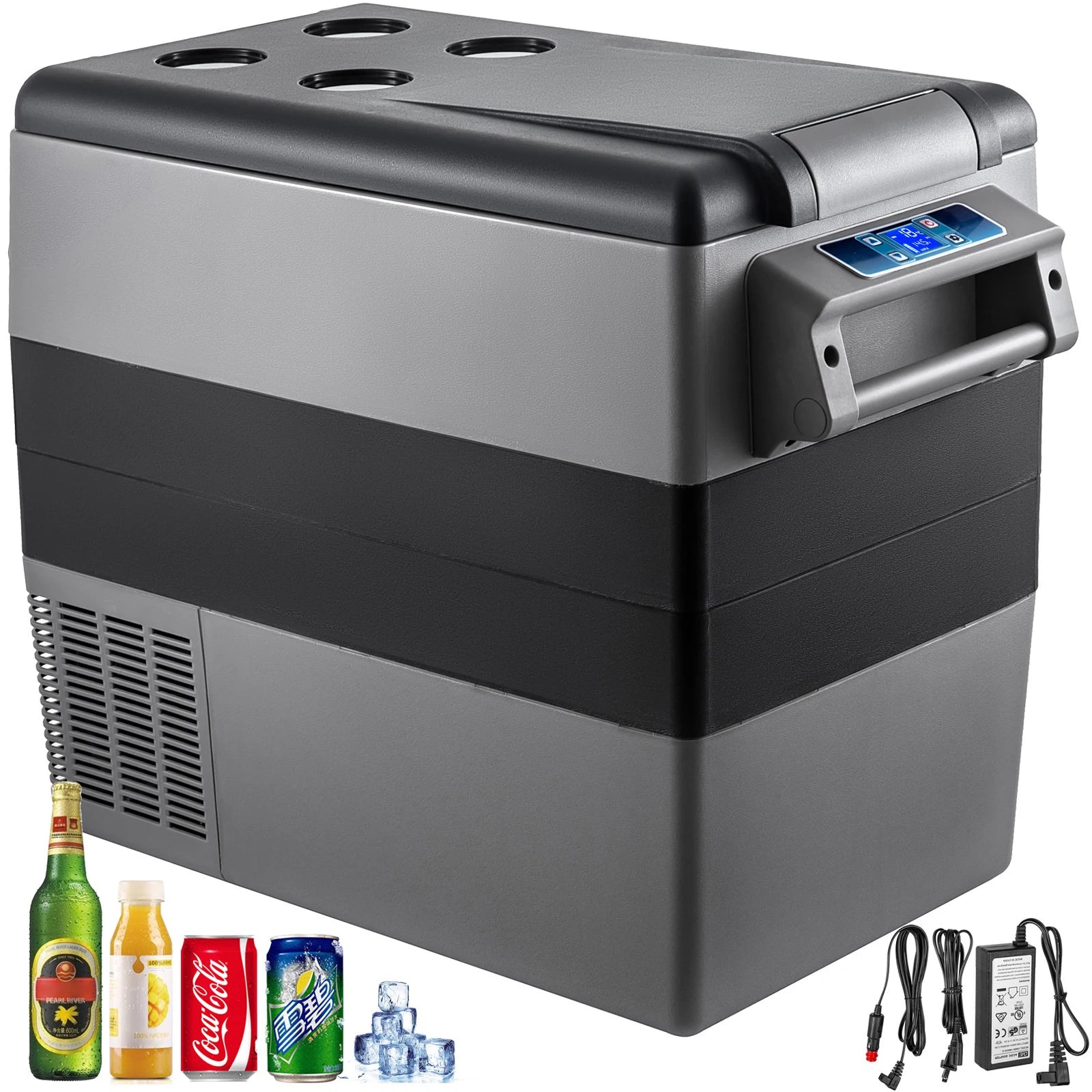 SucceBuy 55L Car Refrigerator Mini Fridge Freezer Portable Compressor Cooler DC 110-240V Ice Box