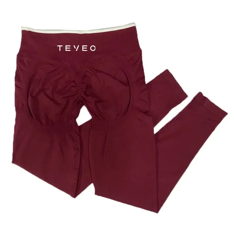 TEVEO Women's Sports Yoga Shorts Bra Set leggings