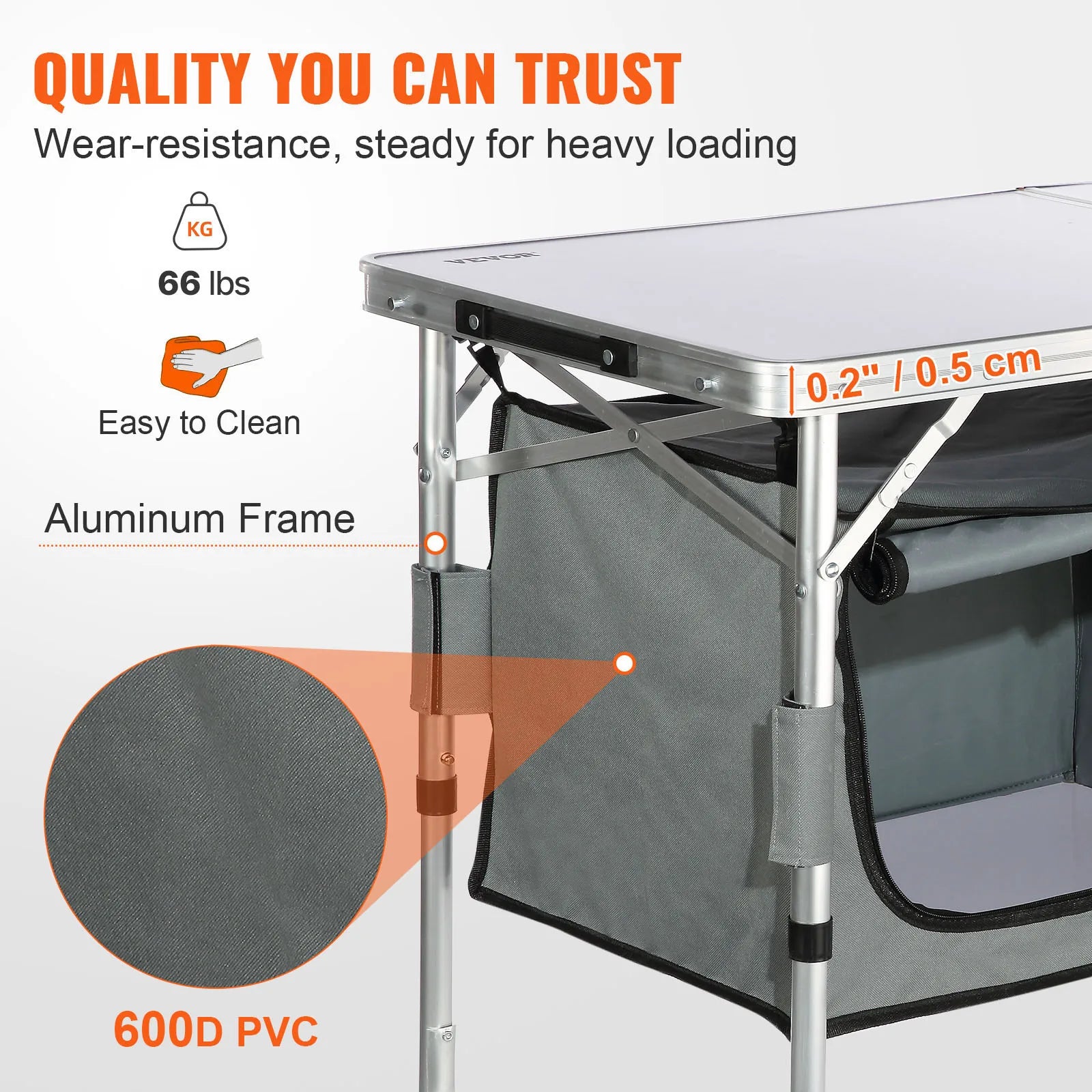 Camping Kitchen Table Quick set-up Folding Table