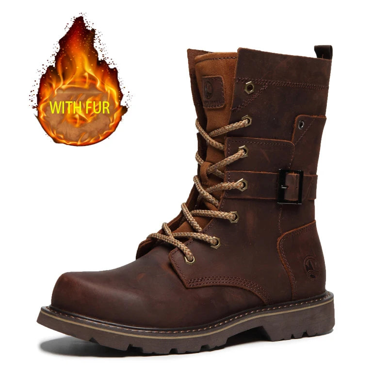 Leather Men's Hiking boots waterproof