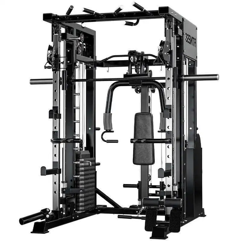 YTYIN Indoor Gym Equipment Multi-Functional Trainer Smith Machine Barbell Weight Lifting Power Rack