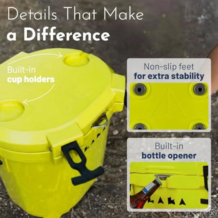 20 Quart Rotomolded Hard Ice Chest Holds 18 Cans + 25 lb Ice Up to 5 Days Col