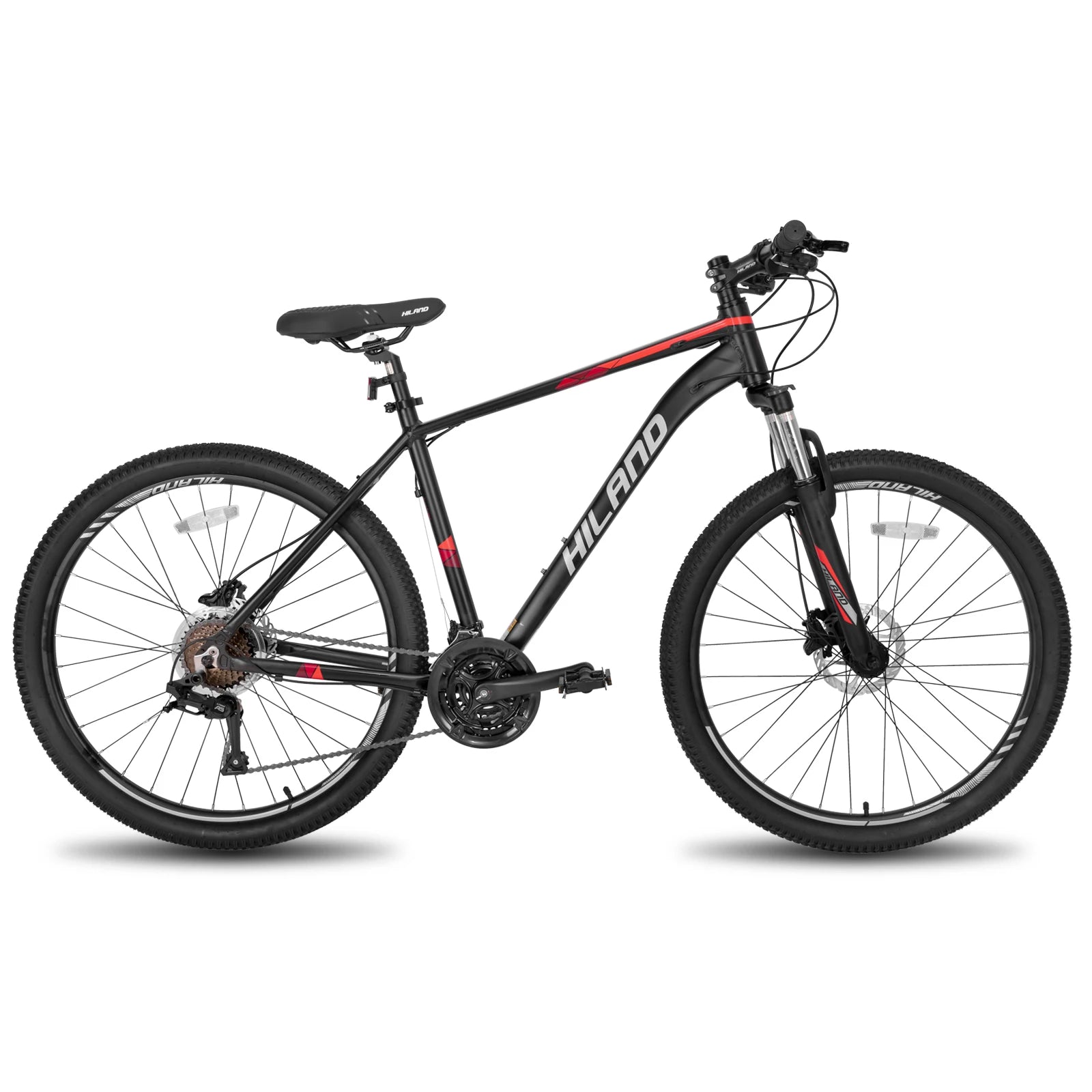 Hiland Aluminum Mountain Bike 21 Speeds, Hydraulic Disc-Brakes, Lock-Out Suspension Fork, 27.5 inch Whee