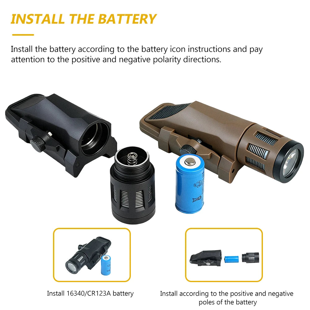 BOOIU Tactical Flashlight WML-G2 Nylon Metal Strobe LED Light