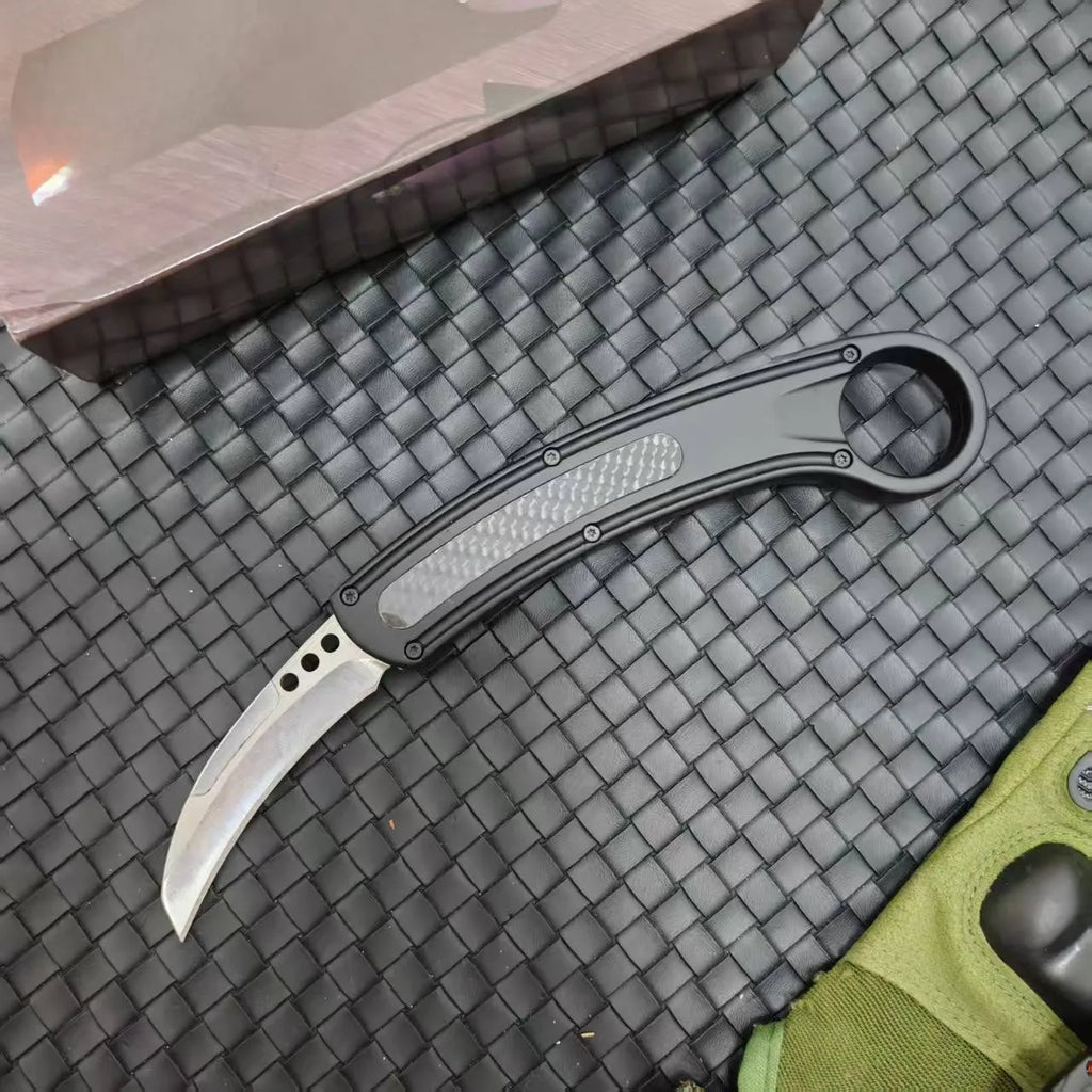 Pocket Knife 440C Steel Blade Aluminum Handle Outdoor Tactical Camping