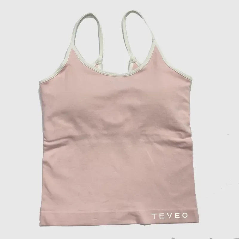 TEVEO Women's Sports Yoga Shorts Bra Set leggings