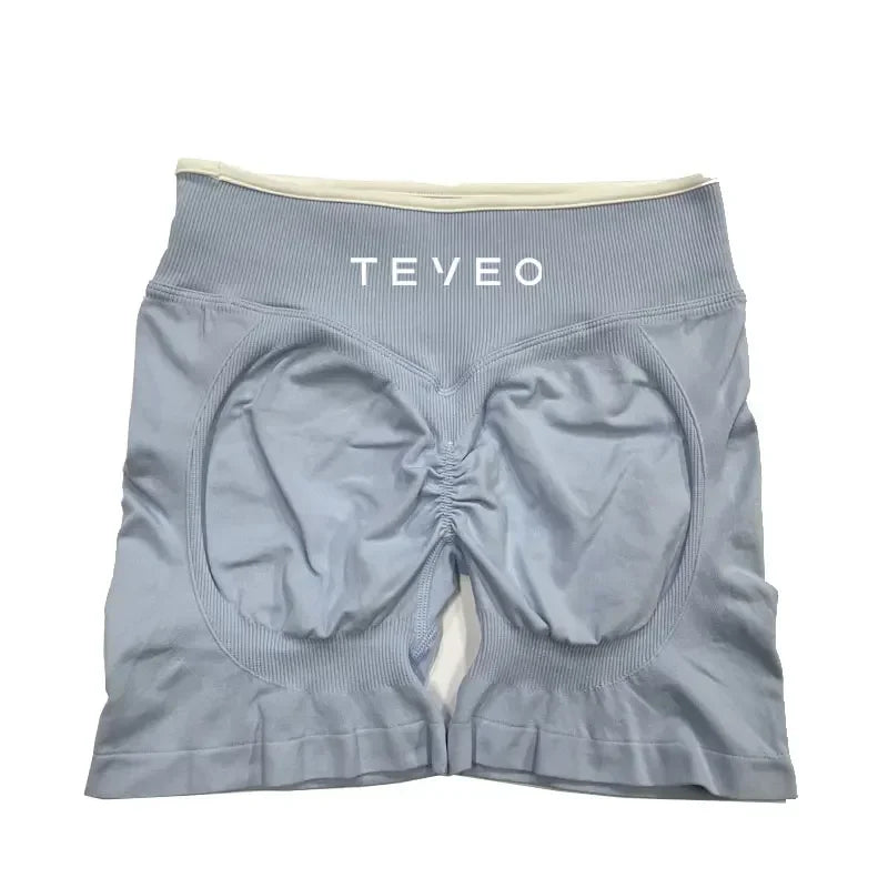 TEVEO Women's Sports Yoga Shorts Bra Set leggings
