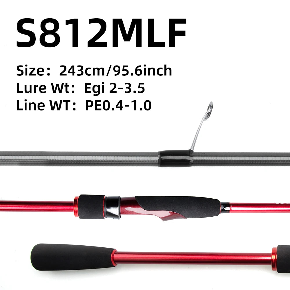 FISHINGFANS High Carbon Egi Rod Squid Lure Rod Spinning Rod