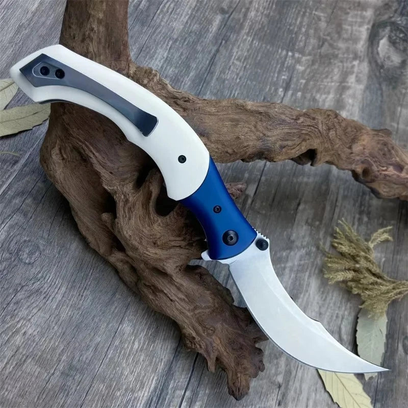 CR 7471 Folding Pocket Knife 8Cr13Mov Blade Resin/Wooden Handle