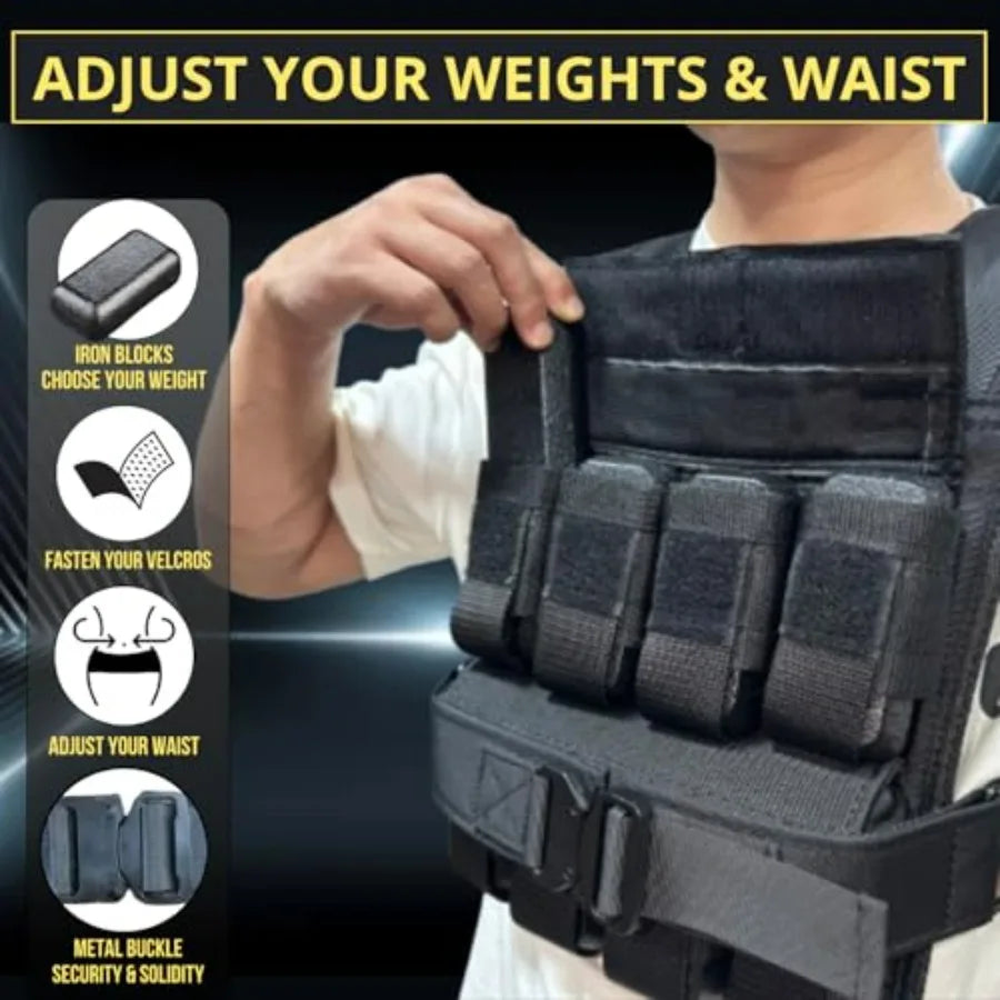 40 lb Weighted Vest - Adjustable Weighted Vest 40 lbs with iron weights.