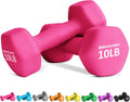 Dumbbells for Home Gym, Strength Training, Yoga and Pilates - 10lb Each