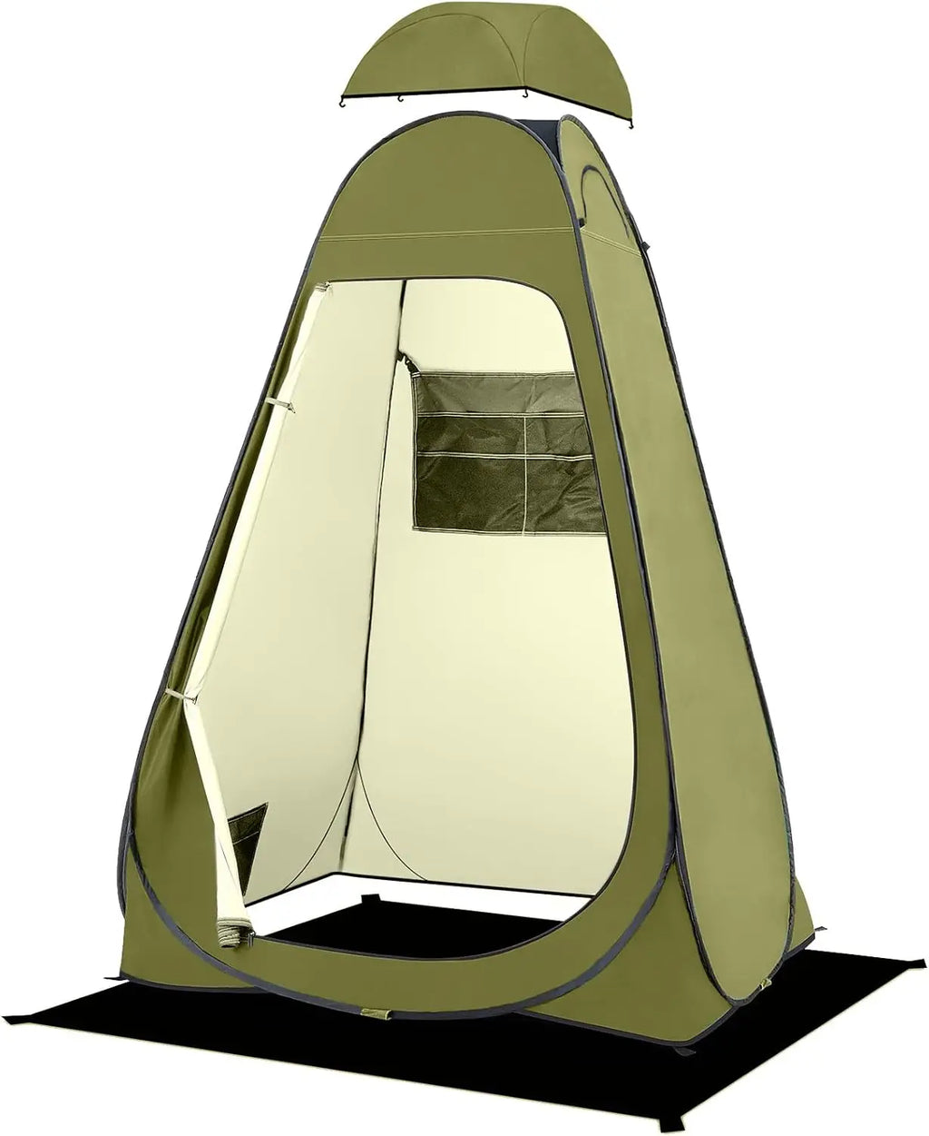 Pop Up Shower Tent, Portable Privacy Camping Changing Shelter with Rain Cover & Windows, UPF 50+ Waterproof