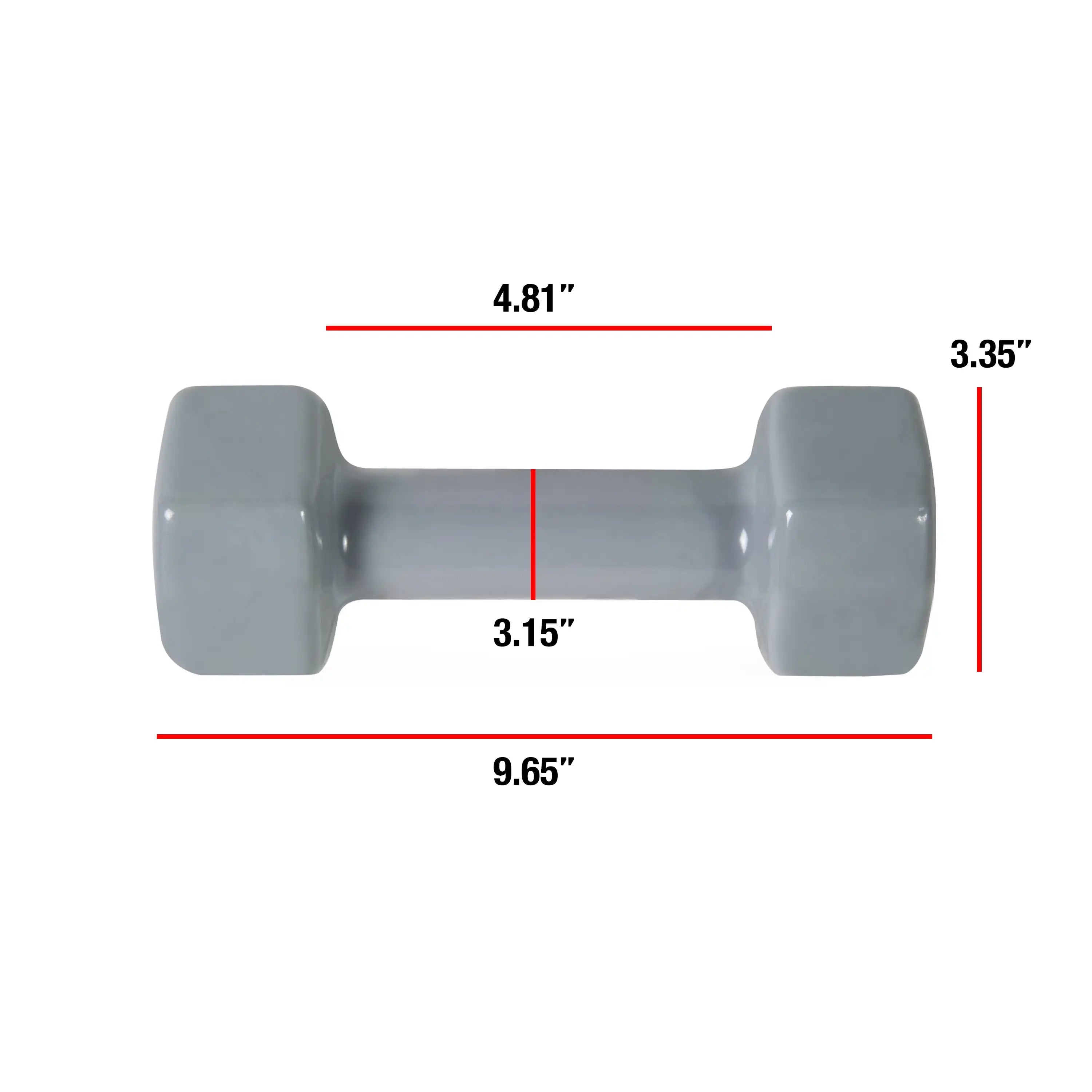 Barbell, 10lb Vinyl-Coated Dumbbell, Single