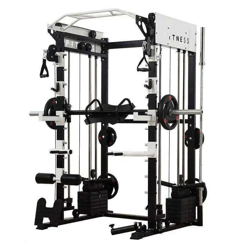 YTYIN Indoor Gym Equipment Multi-Functional Trainer Smith Machine Barbell Weight Lifting Power Rack
