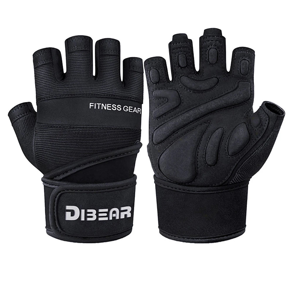 Bodybuilding Gym Gloves Weightlifting Dumbbell Kettlebell Pull Ups