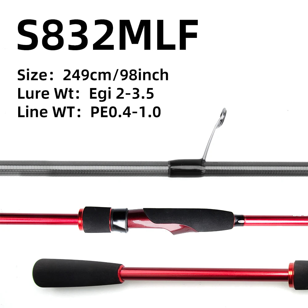 FISHINGFANS High Carbon Egi Rod Squid Lure Rod Spinning Rod