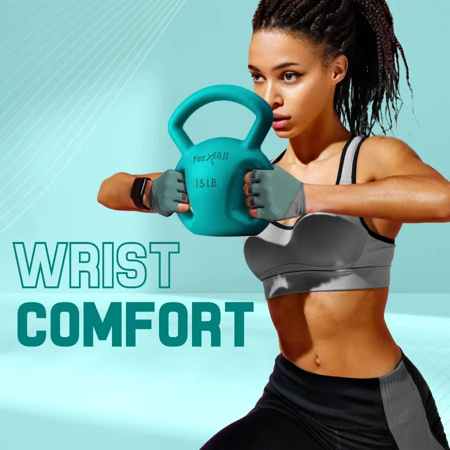 10LB Pink+15LB Green Kettlebell,