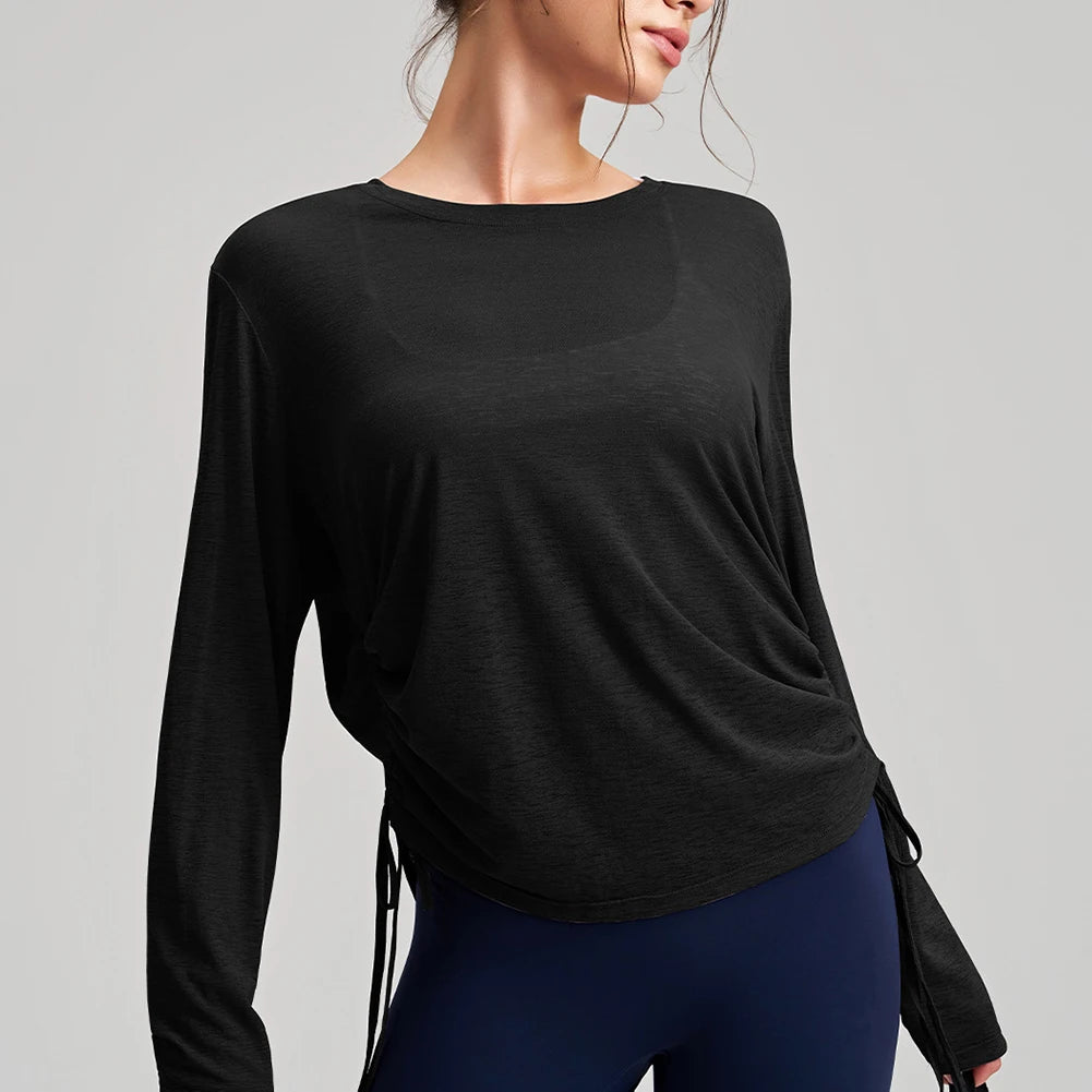 Women's Yoga Cover Up Shirt Long Sleeve