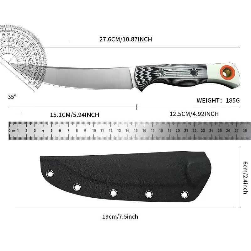 Meatcrafter 15500 High-Strength Large Straight Knife D2 Steel Blade