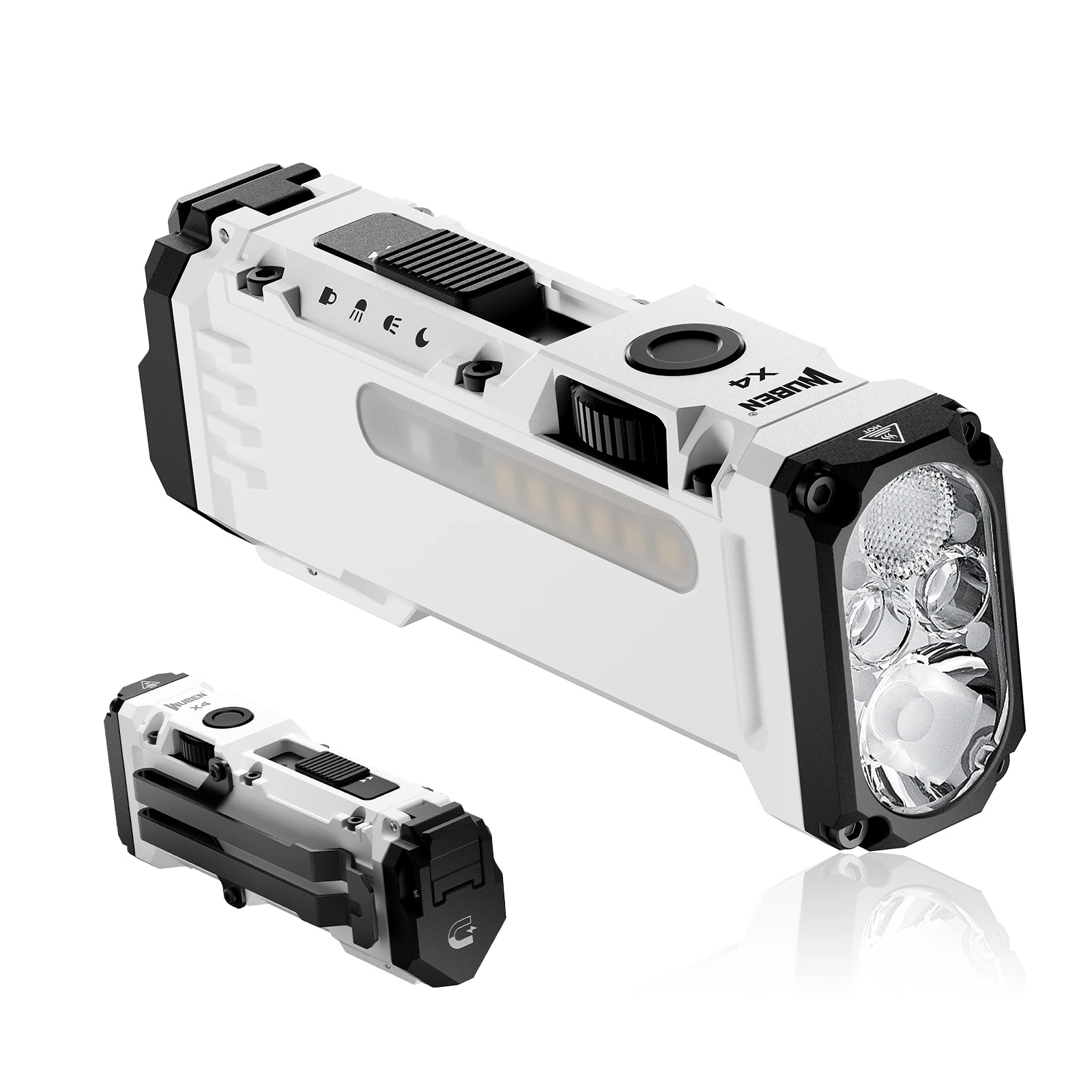 WUBEN X4 EDC Flat Flashlight with RGB Light, 1500 Lumens Mini Flashlight