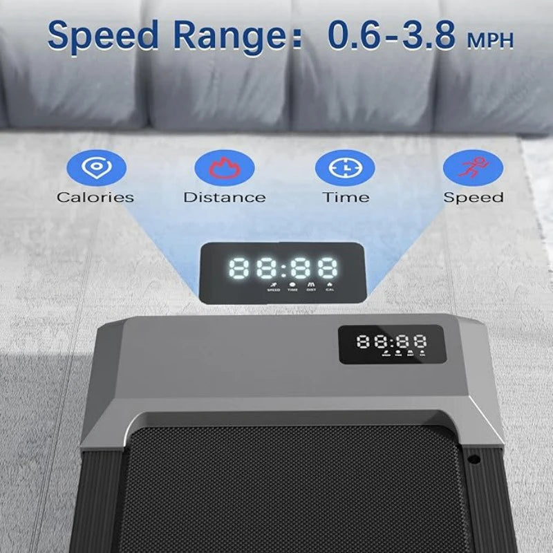 300lbs Treadmill for Home 2.5HP Treadmills Walking Pad LCD Digital Data Display
