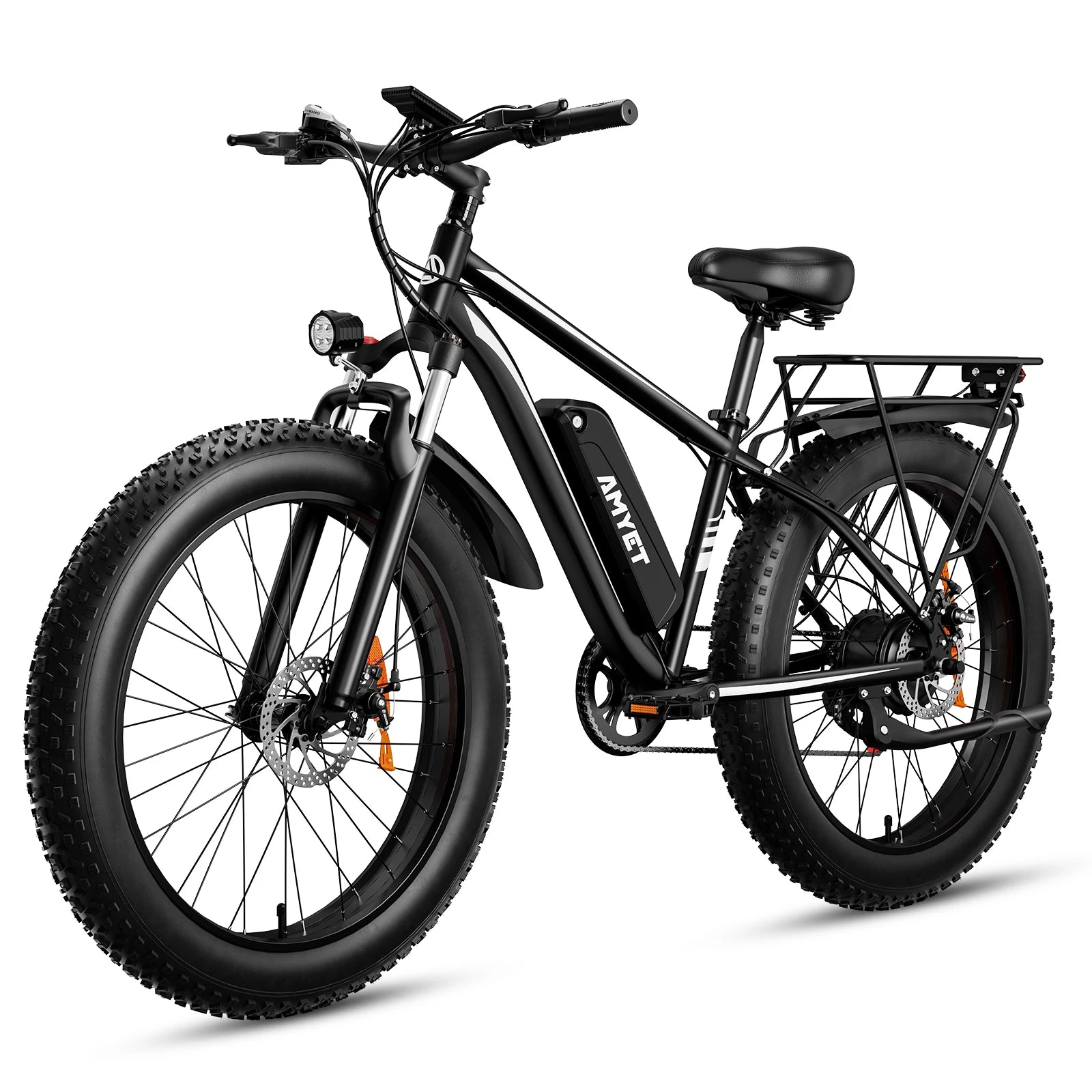 AMYET Electric Bike EB26 Adults Electric Bicycle Peak 1500W 48V 15AH e bike 26" Fat Tire Mountain Bike 31mph