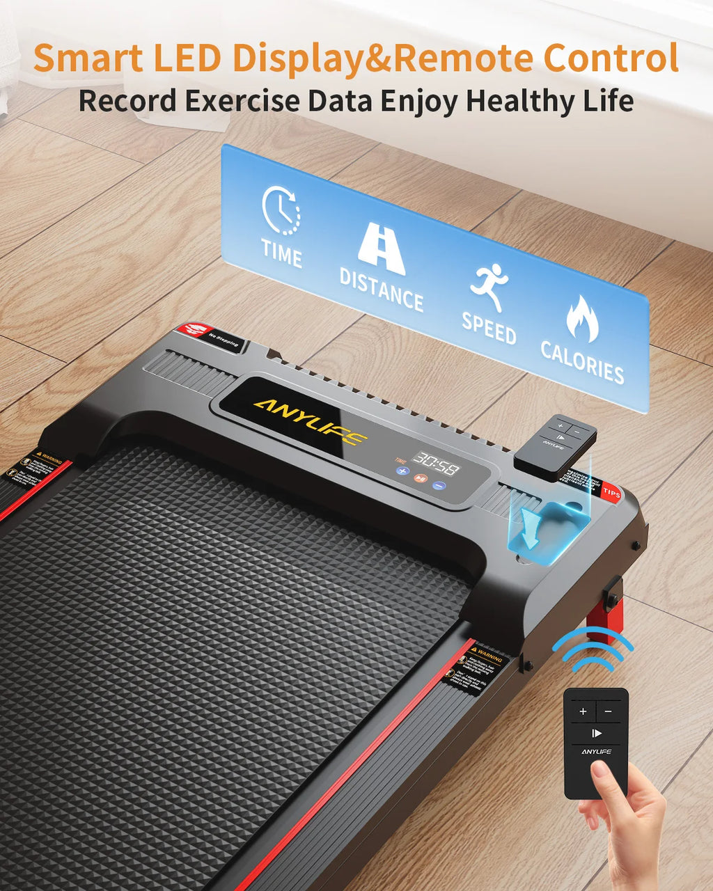 Under Desk Treadmill, Incline Walking Pad Treadmill 330lbs Capacity