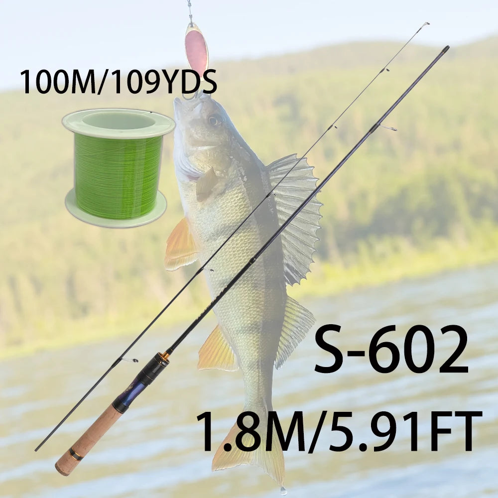 ROLLFISH Ultralight Trout Fishing Rod High Sensitive Tip