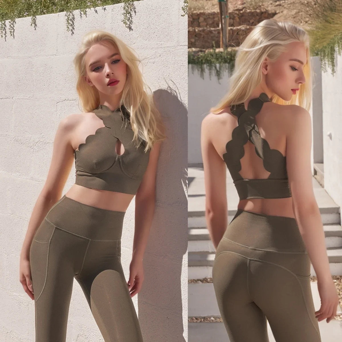 1/2/3Pcs Workout Tops High Waist Yoga Pants