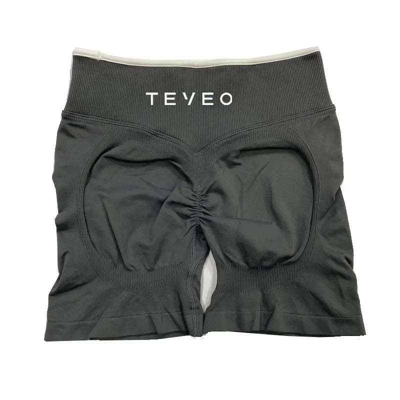 TEVEO Women's Sports Yoga Shorts Bra Set leggings