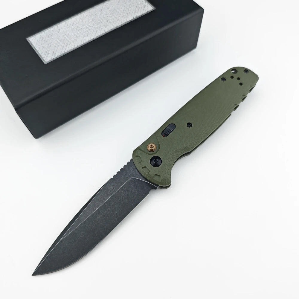 BM 4300 Folding Knife - G10 Handle, Ergonomic Design for Wilderness Exploration