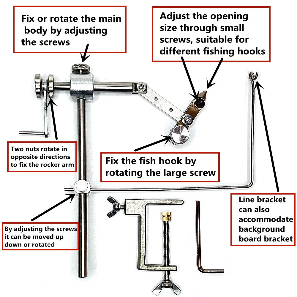 1pc 360 Degree Rotatable Fly Tying Tool, Fly Bait Making Tool