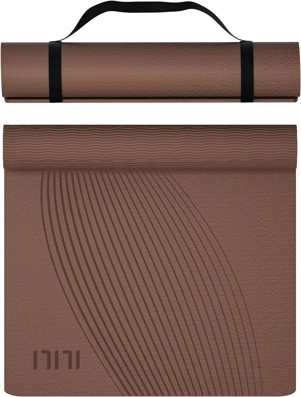 Non-Slip TPE Yoga Mat, 72x25x0.3 Inch with Carrying Strap