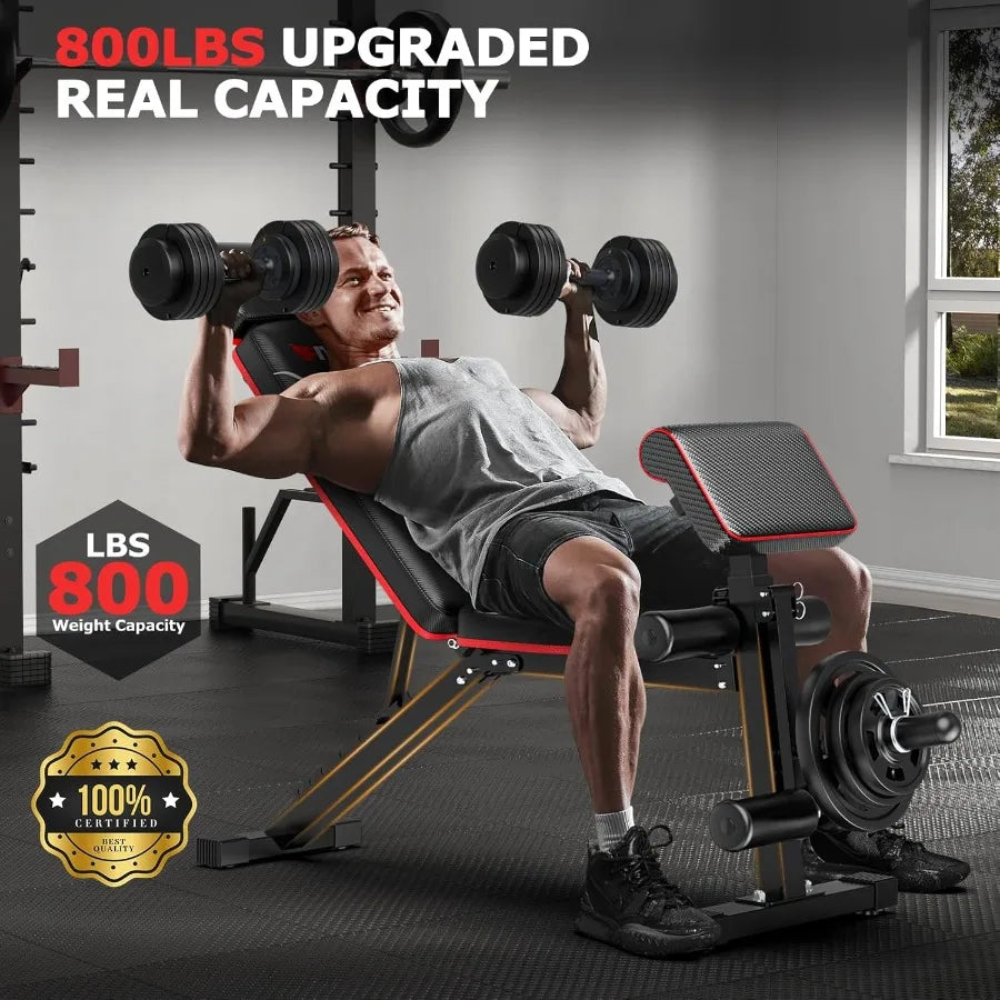 Foldable Workout Bench Adjustable Weight Bench