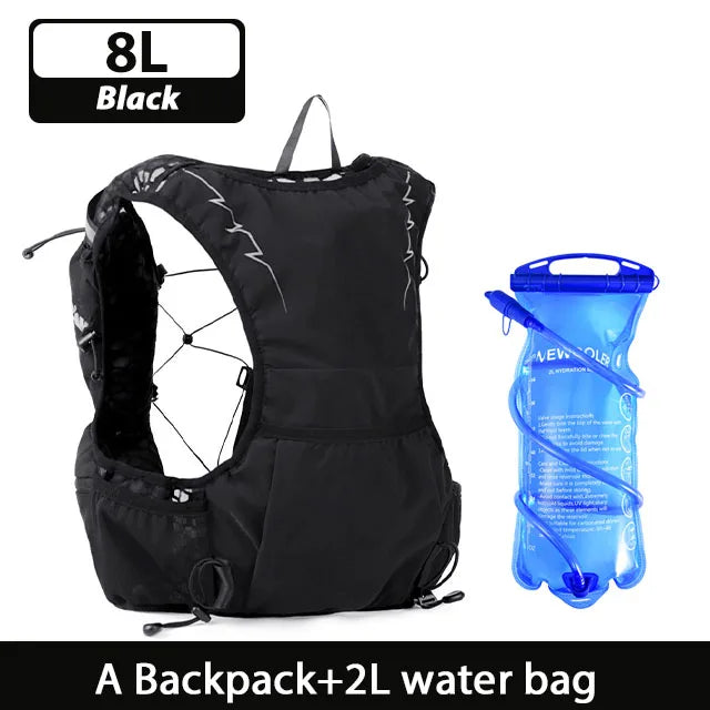 8L Breathable Hydration Vest Trail Running Backpacks Lightweight