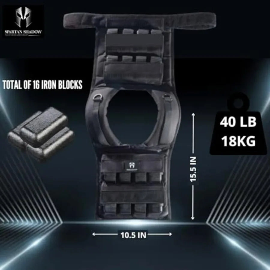 40 lb Weighted Vest - Adjustable Weighted Vest 40 lbs with iron weights.