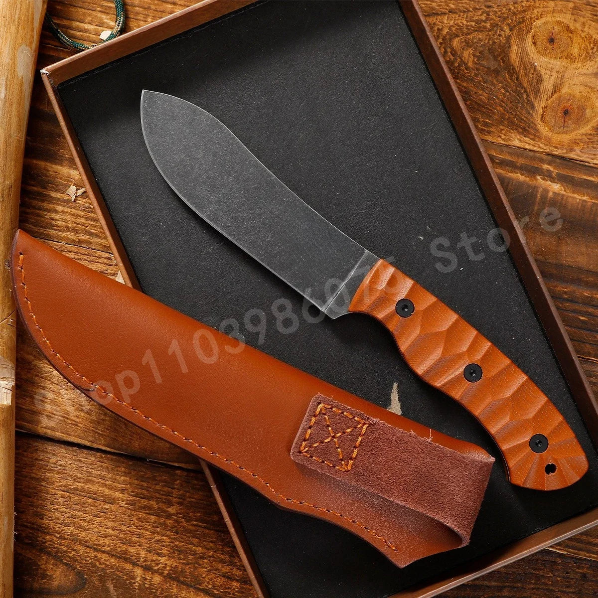 JG5 Integrated Rib Steel D2 High-Strength Outdoor Survival Knifee