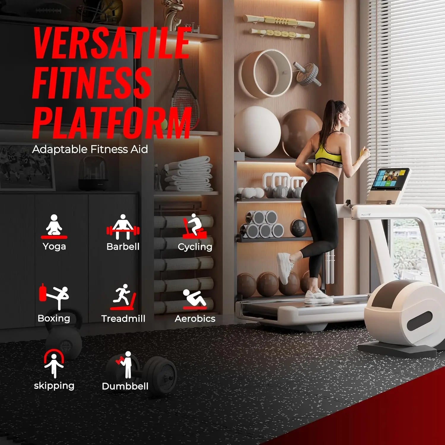 Extra-Thick 0.79'' Interlocking Gym Floor Mats, 6-Piece Set