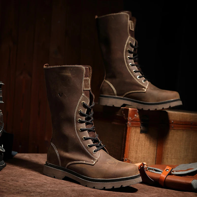 Leather Men's Hiking boots waterproof