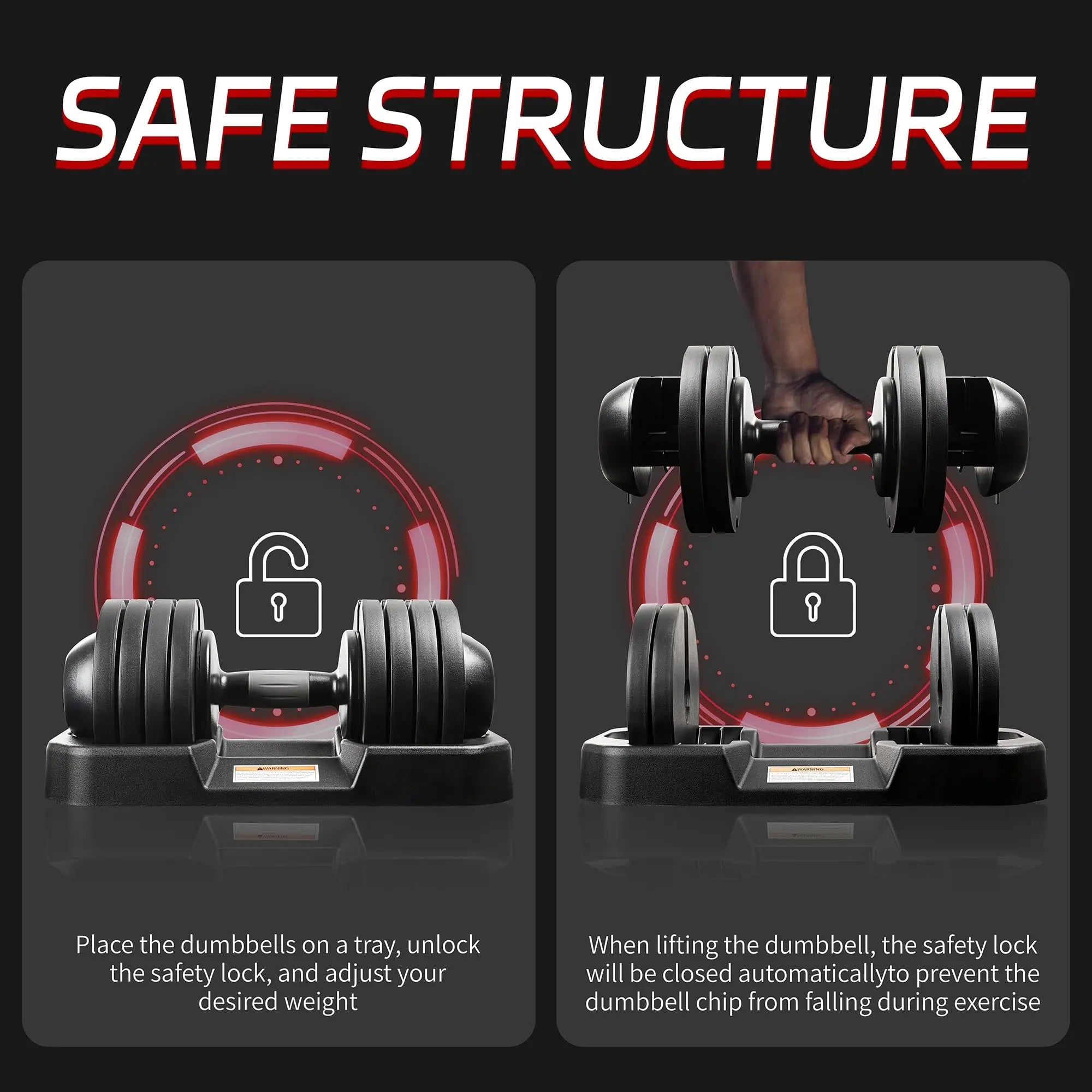 Rubber Coated Adjustable Dumbbells 25LBS/52LBS t