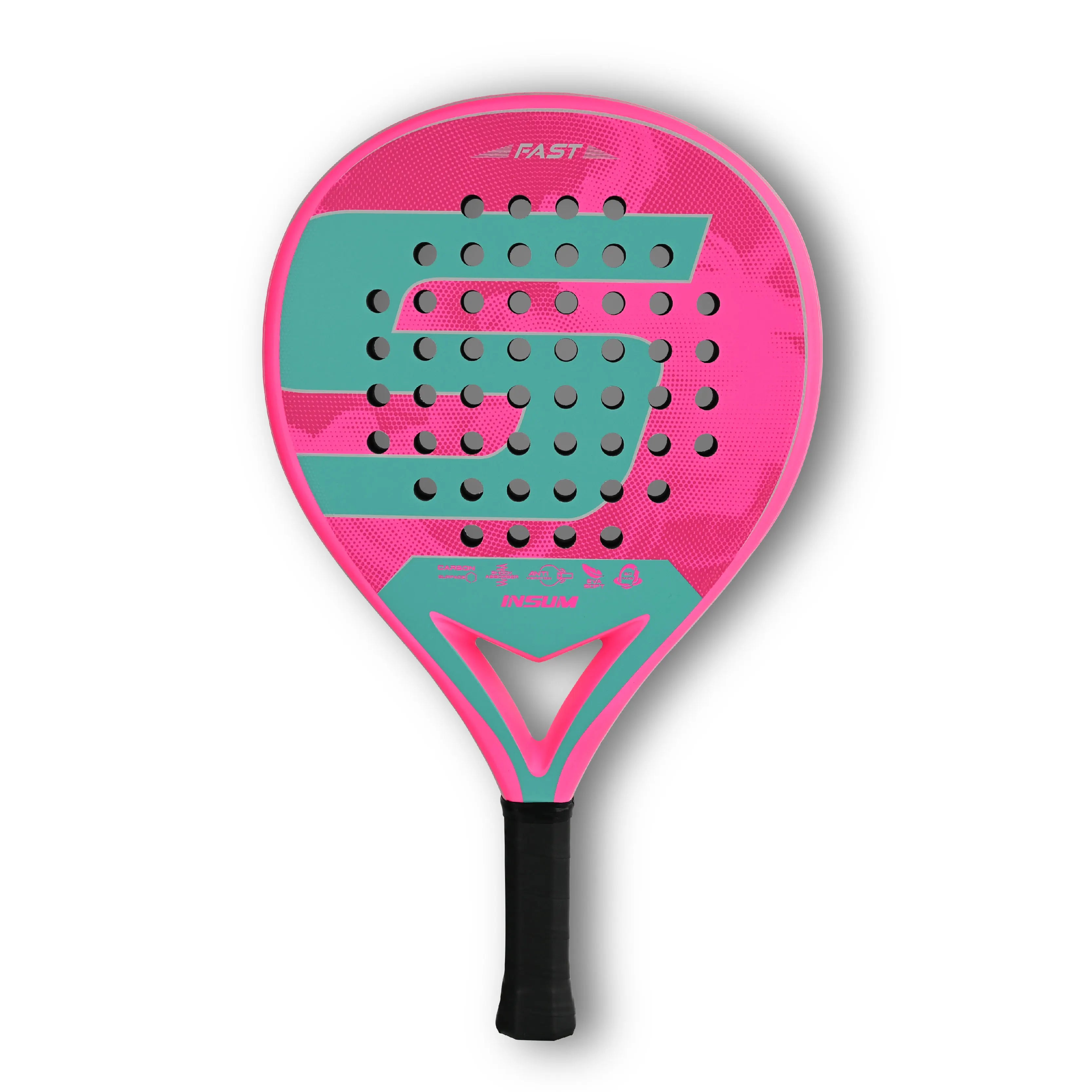 INSUM Paddle Racket Carbon Fiber Surface with EVA Memory Flex Foam Core